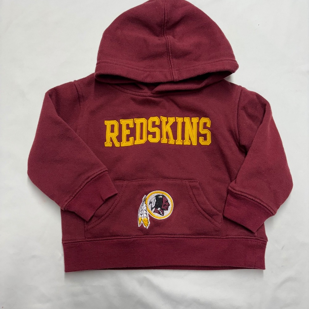 NFL Team Apparel Washington Redskins Toddler 2T Burgundy Gold Pullover Hoodie